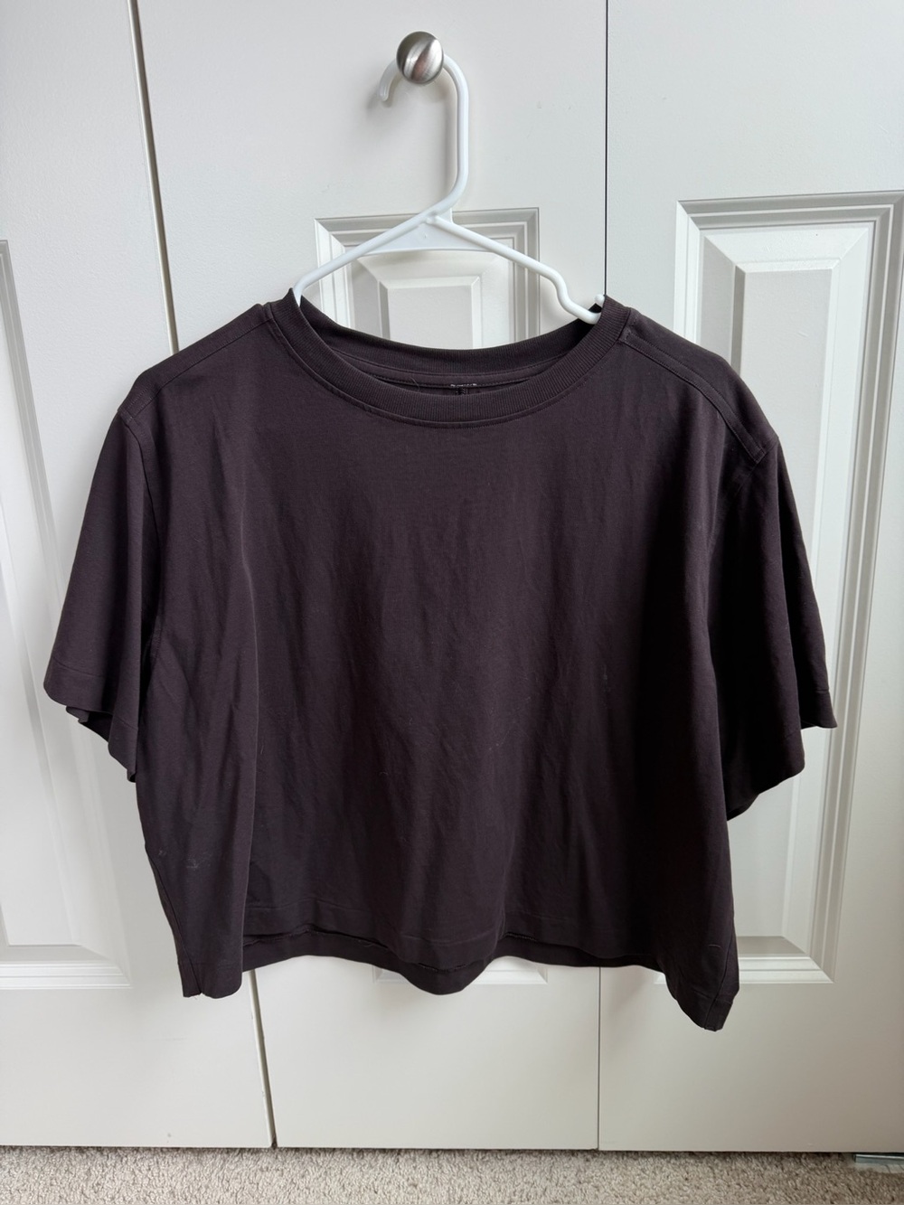 Lululemon All Yours Organic Cotton Cropped T-Shirt Sequoia - Picture 8 of 9